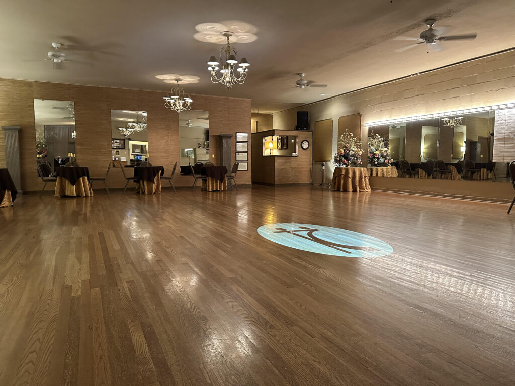 TC Dance Club International Dance Studio in Baton Rouge wooden ballroom "floating" floor.